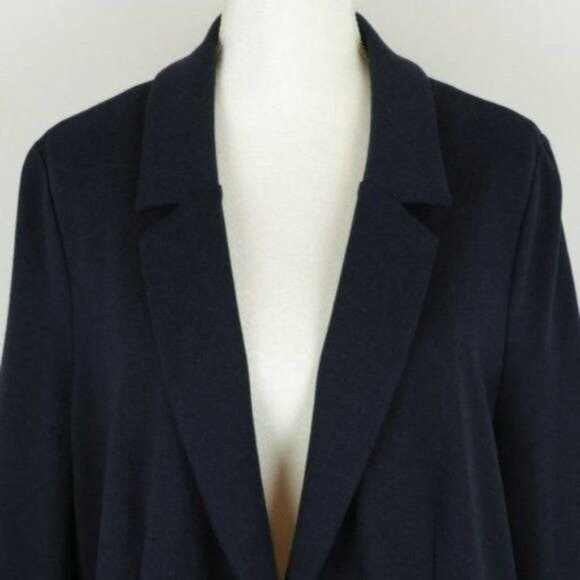 Athleta Venice Women's Size 20 Blue 2-Button Single Breasted Knit Blazer - Picture 3 of 10